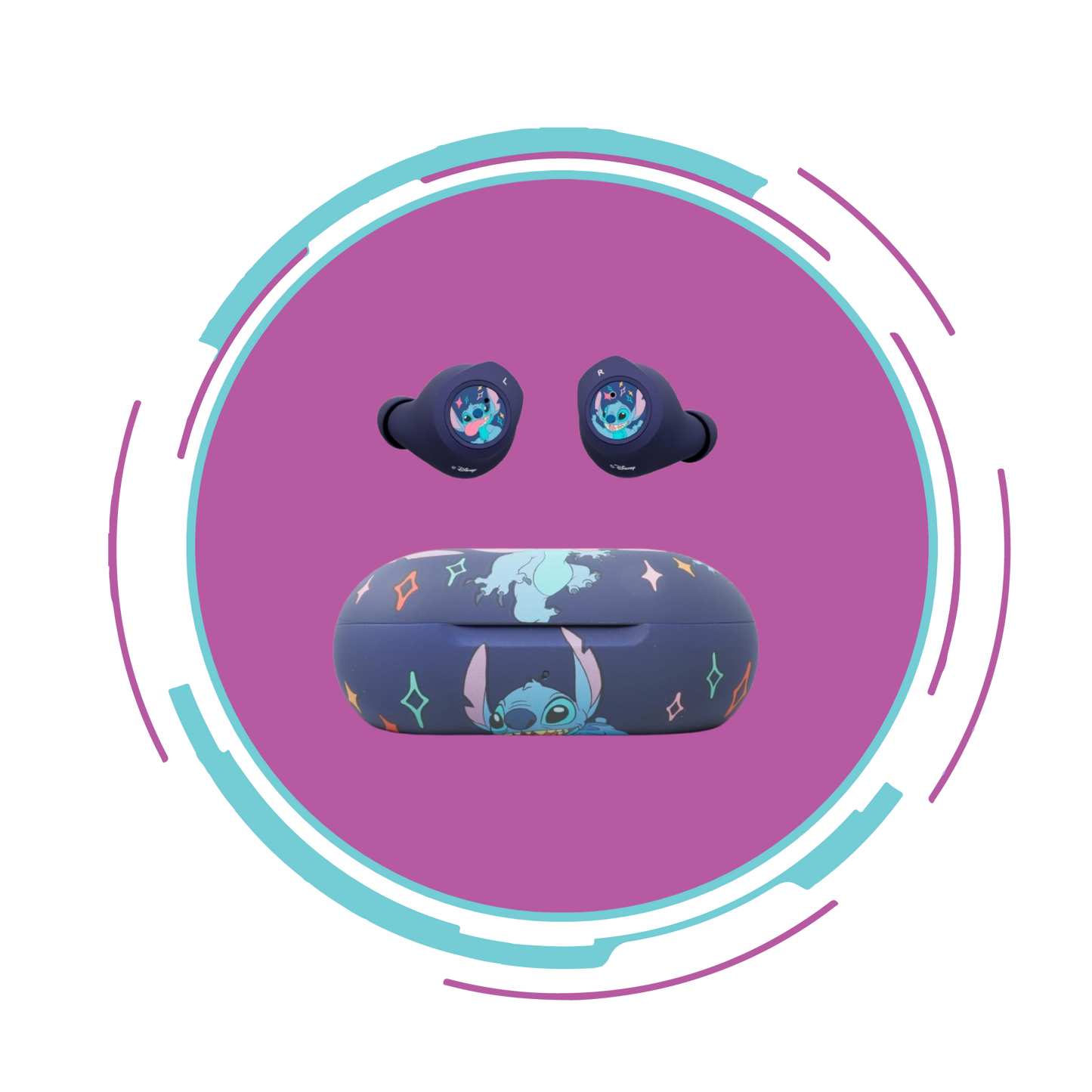 Disney Lilo and Stitch Bluetooth Earbuds w/Charging Case