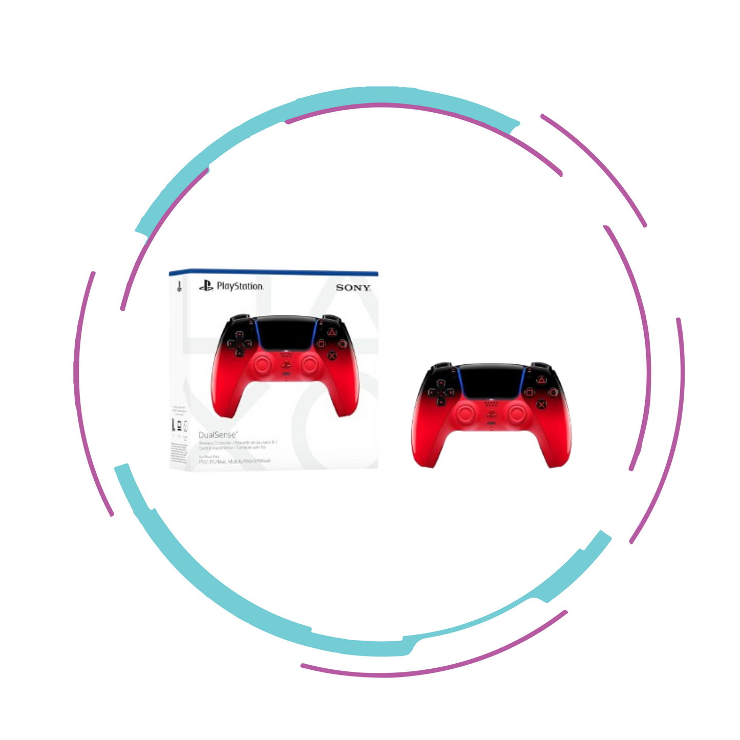 PlayStation 5 (PS5) DualSense Wireless Controller - Techno Red